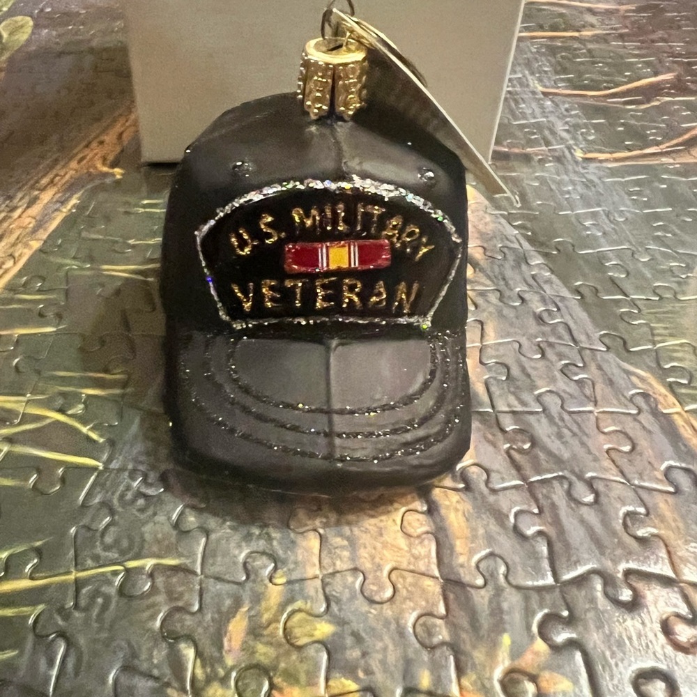 NWT - Old World Christmas - U.S. Military Veteran hat Ornament - Picture 6 of 7